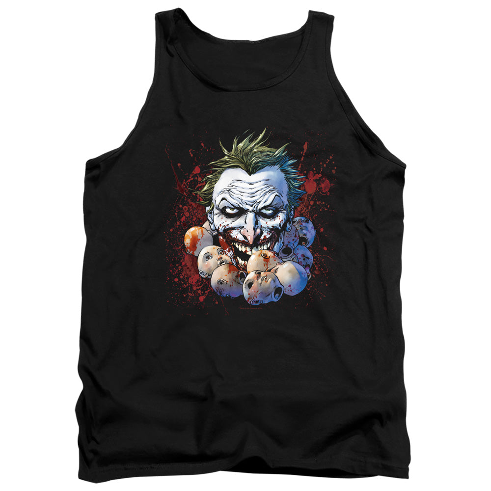 Justice League Assemble Doll Heads Mens Tank Top Shirt Black Officially Licensed