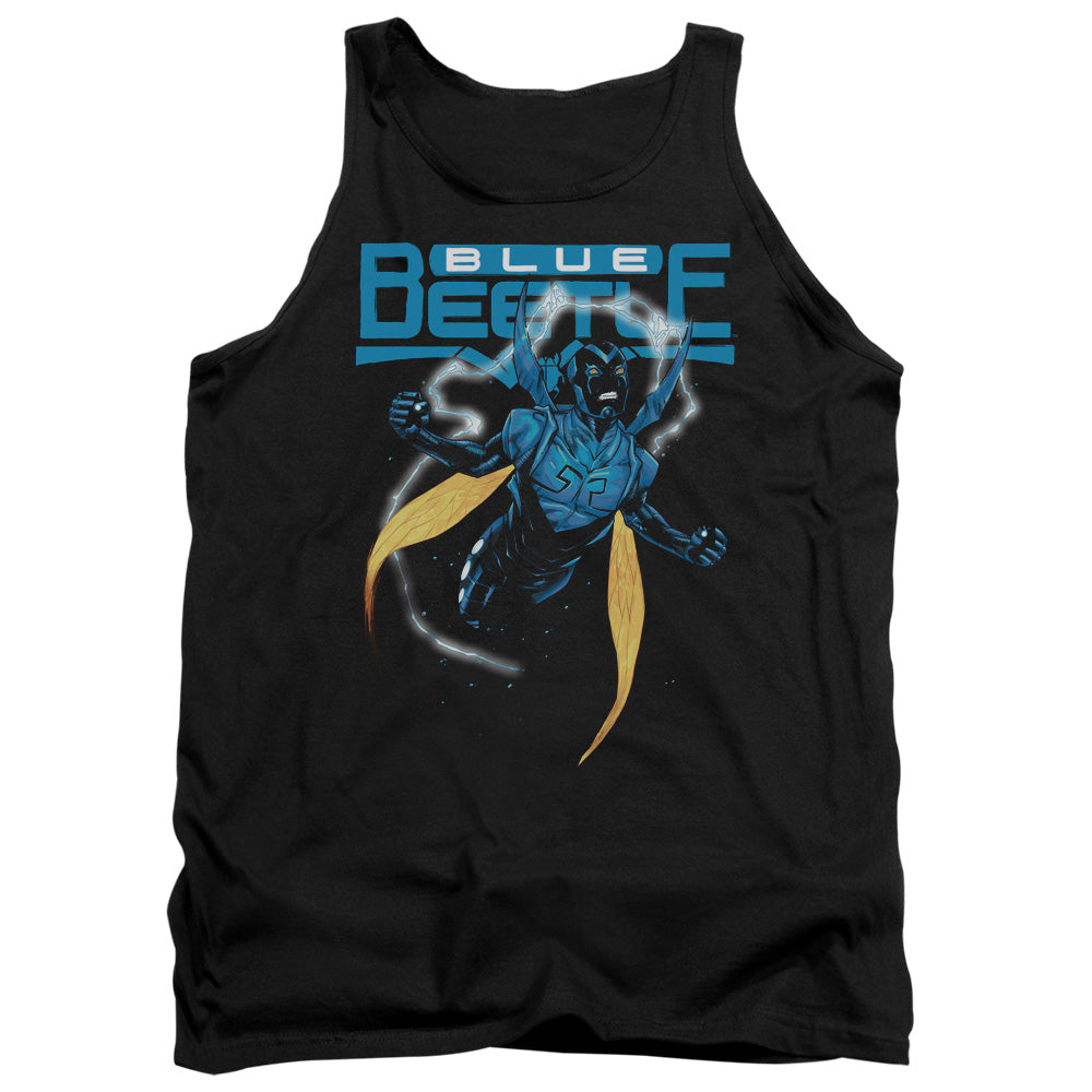 Justice League Assemble Blue Beetle Mens Tank Top Shirt Black Officially Licensed