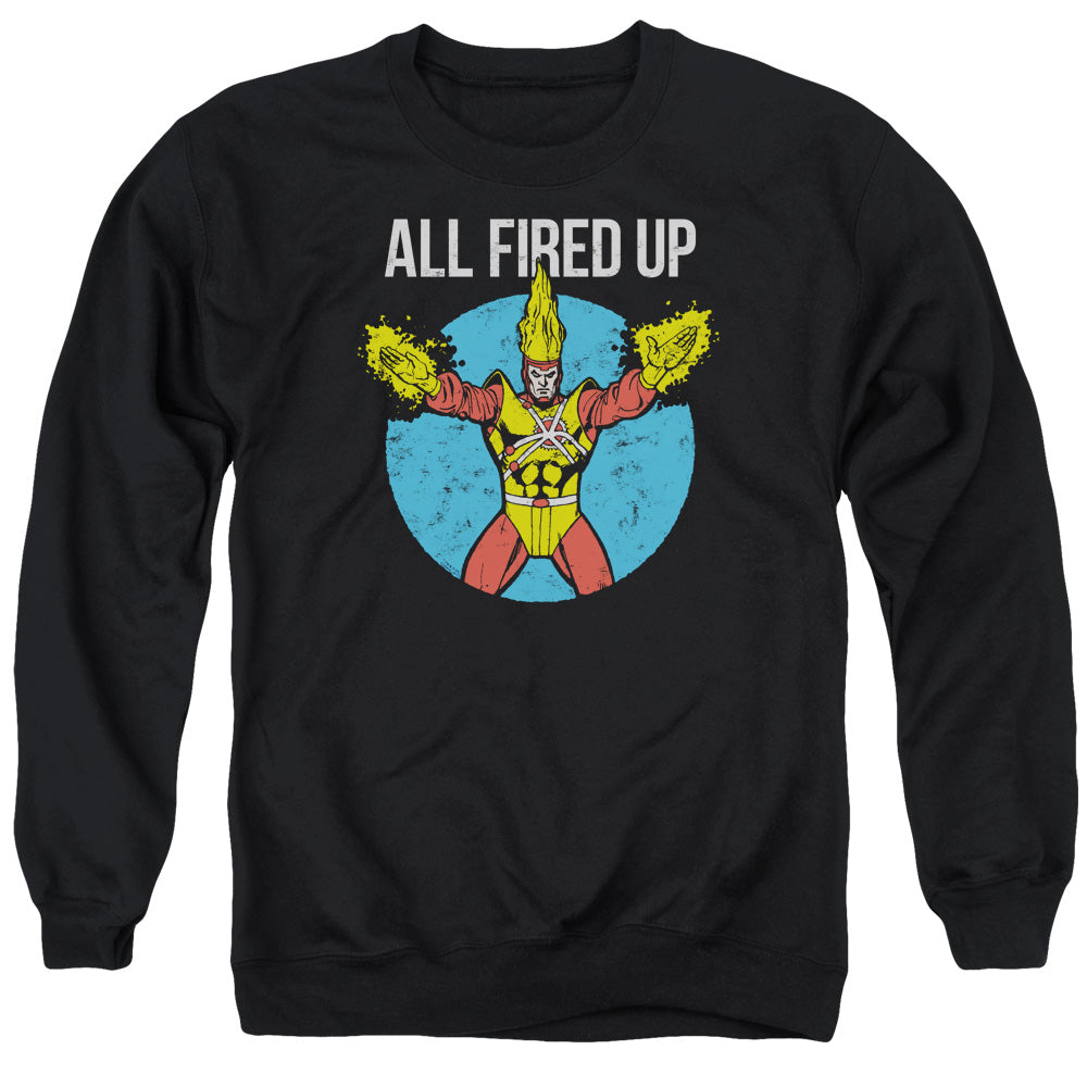 Justice League Of America Firestorms Party Mens Crewneck Sweatshirt Black Officially Licensed