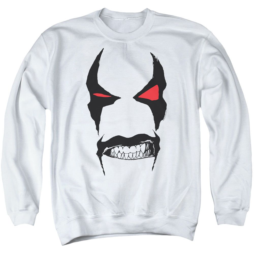 Justice League Of America Lobo Face Mens Crewneck Sweatshirt White Officially Licensed