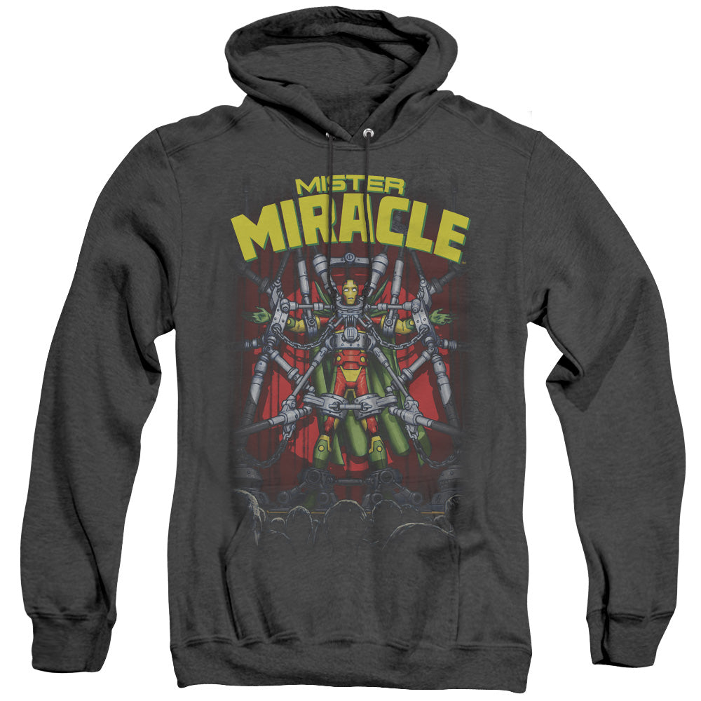 Justice League Of America Mister Miracle Heather Mens Hoodie Black Officially Licensed