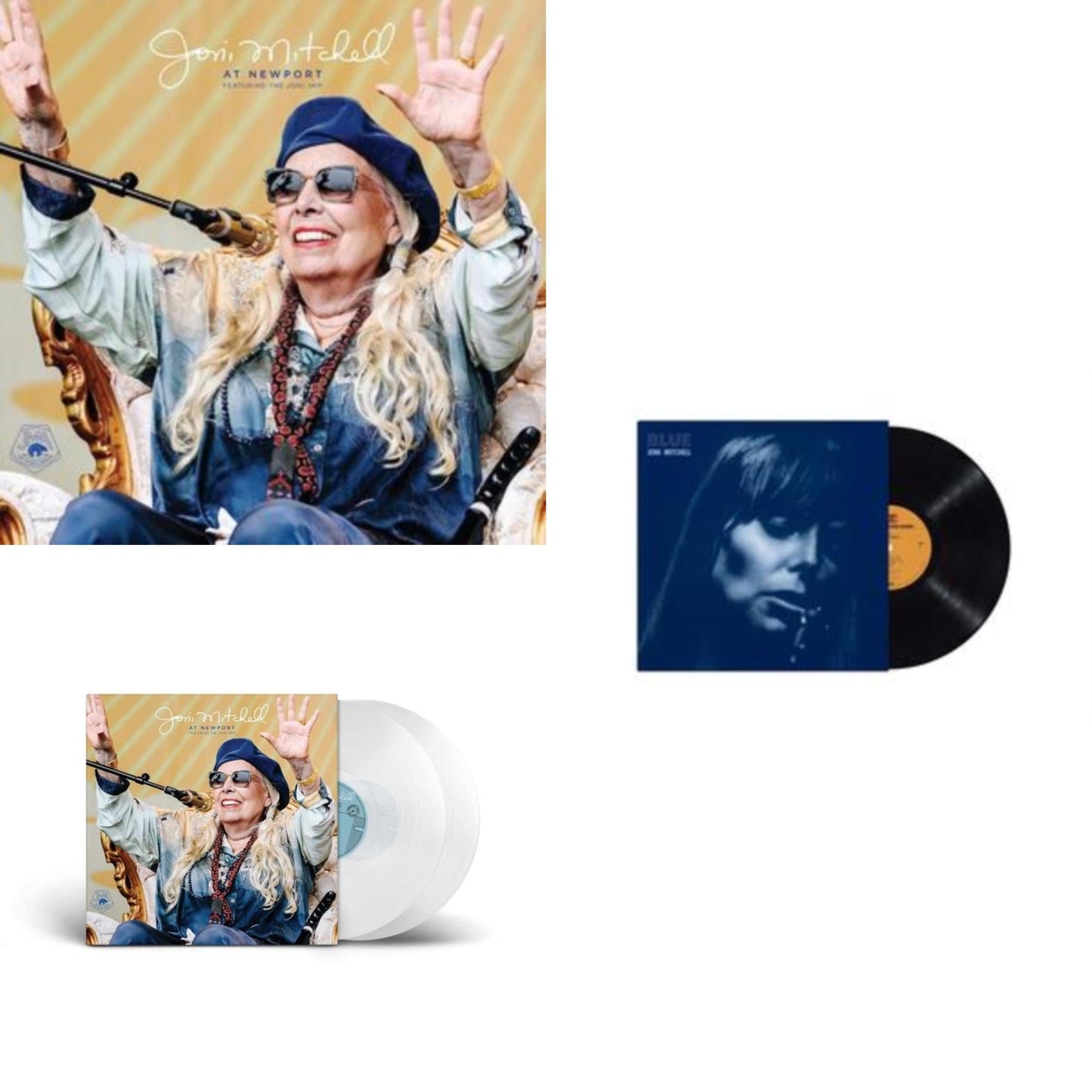 Joni Mitchell - At Newport (2LP/Clear Vinyl) & At Newport (2LP) & Blue