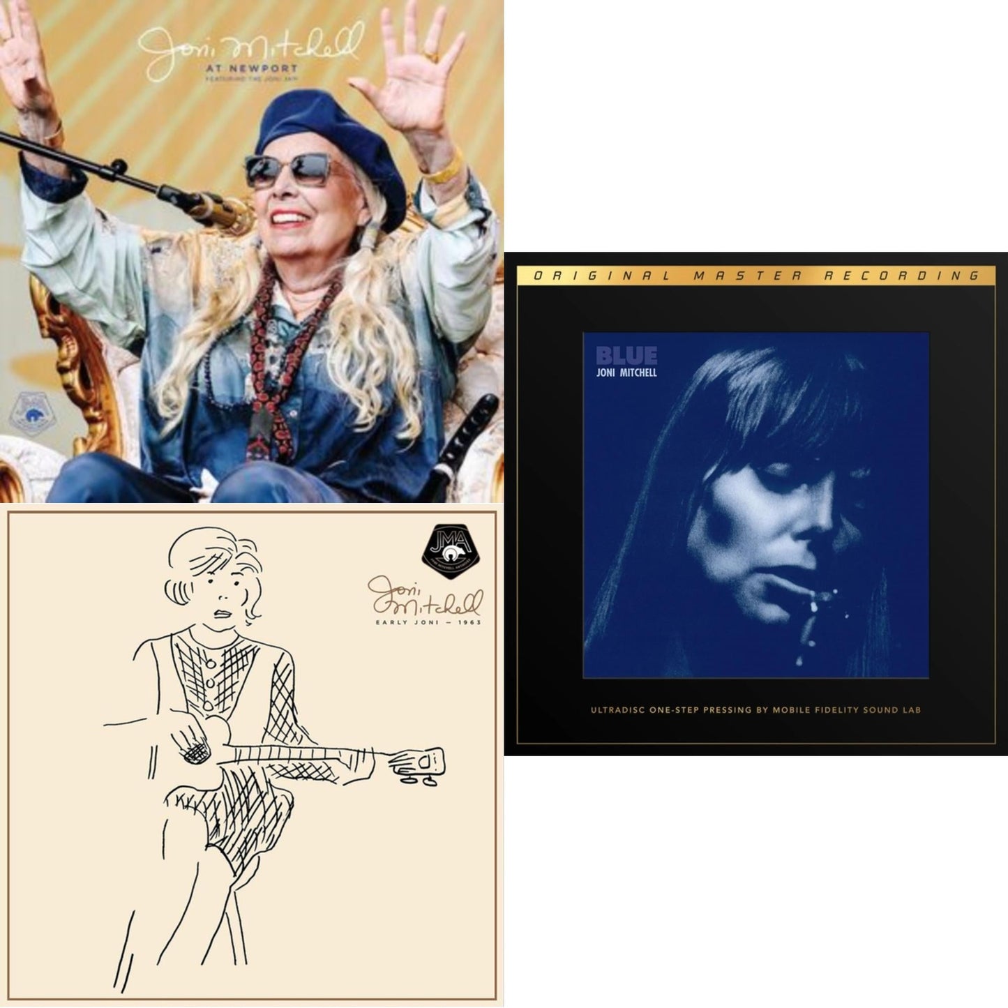 Joni Mitchell - At Newport (2LP) & Early Joni - 1963 & Blue (2LP Box/180G/45RPM Supervinyl Ultradisc One-Step/Limited/Numbered)