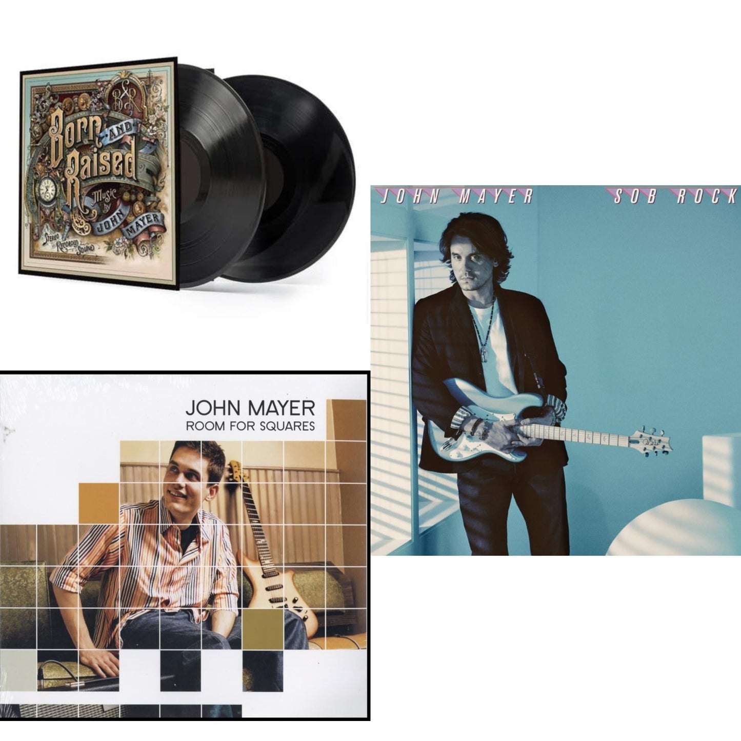 John Mayer - Sob Rock (180G) & Room For Squares & Born & Raised (2LP/CD/180G/Gatefold)