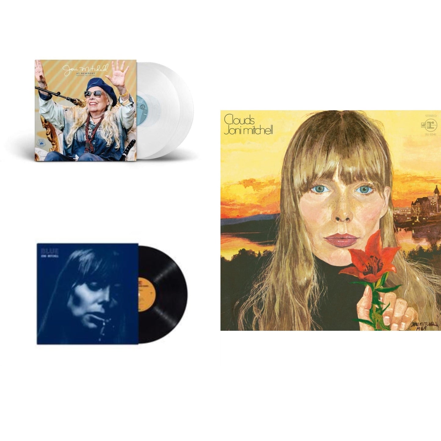 Joni Mitchell - At Newport (2LP/Clear Vinyl) & Blue & Clouds