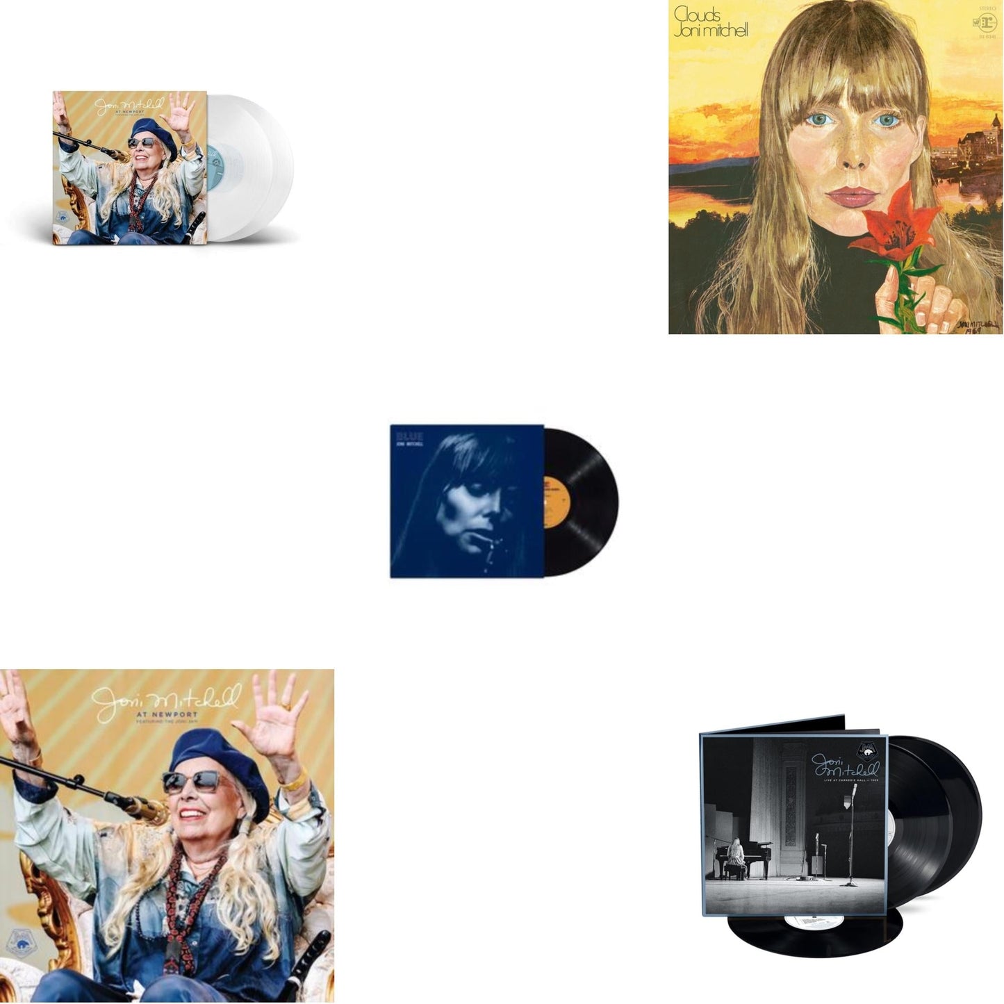 Joni Mitchell - At Newport (2LP/Clear Vinyl) & At Newport (2LP) & Blue & Clouds & Live At Carnegie Hall 1969 (3LP)