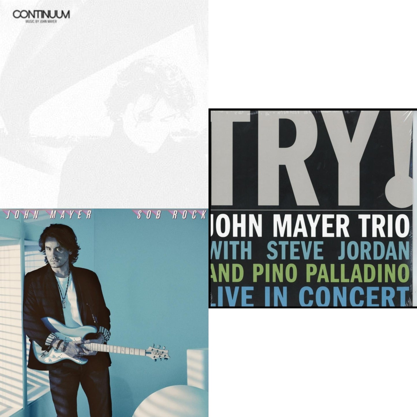 John Mayer - Sob Rock (180G) & Try: Live In Concert & Continuum (180G) - LP Vinyl Bundle