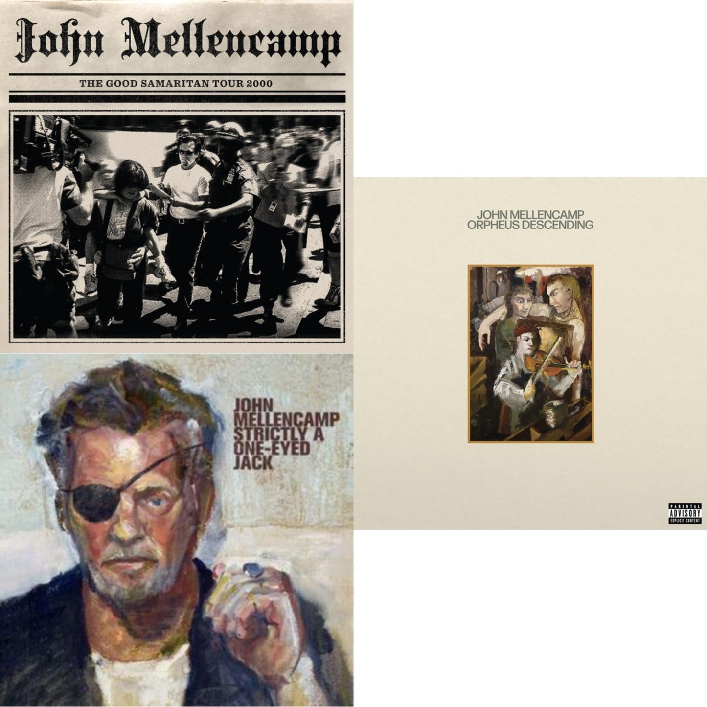 John Mellencamp - Good Samaritan Tour 2000 & Strictly A One-Eyed Jack & Orpheus Descending - LP Vinyl Bundle