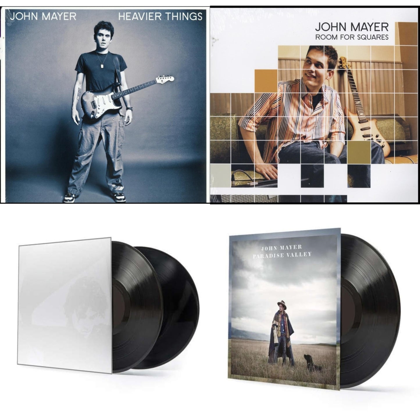 John Mayer - Room For Squares & Continuum (2LP/180G/Revised Standard Package) & Heavier Things (180G) & Paradise Valley (LP/CD/180G)