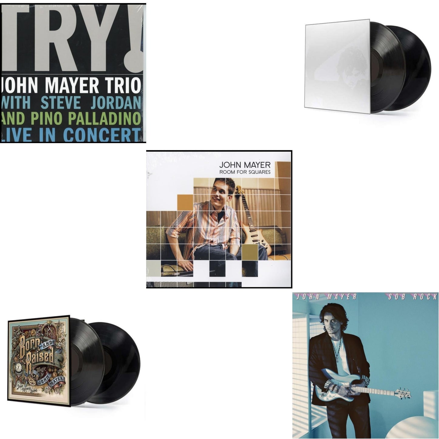 John Mayer - Sob Rock (180G) & Room For Squares & Try: Live In Concert & Born & Raised (2LP/CD/180G/Gatefold) & Continuum (2LP/180G/Revised Standard Package)