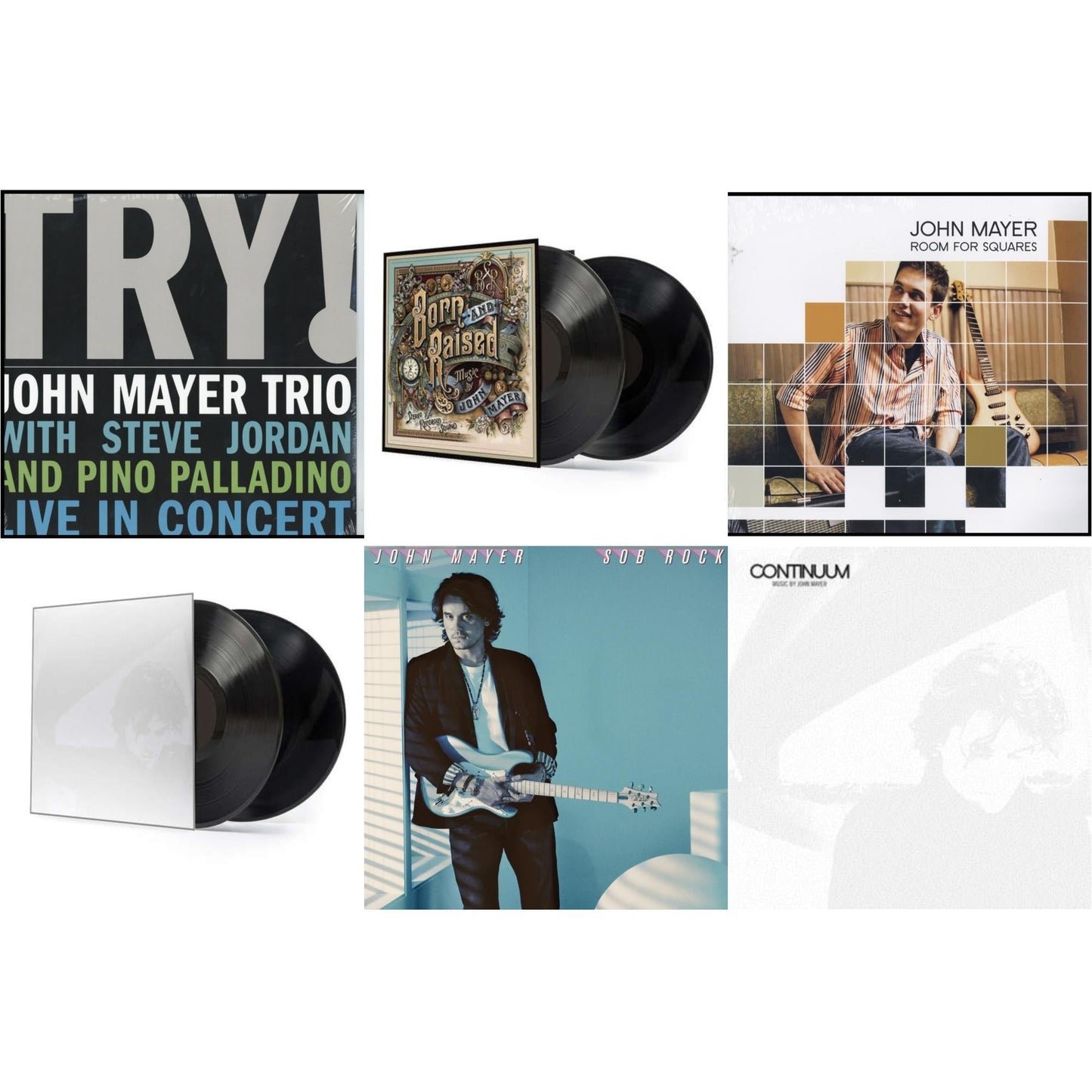 John Mayer - Sob Rock (180G) & Room For Squares & Try: Live In Concert & Born & Raised (2LP/CD/180G/Gatefold) & Continuum (2LP/180G/Revised Standard Package) & Continuum (180G)