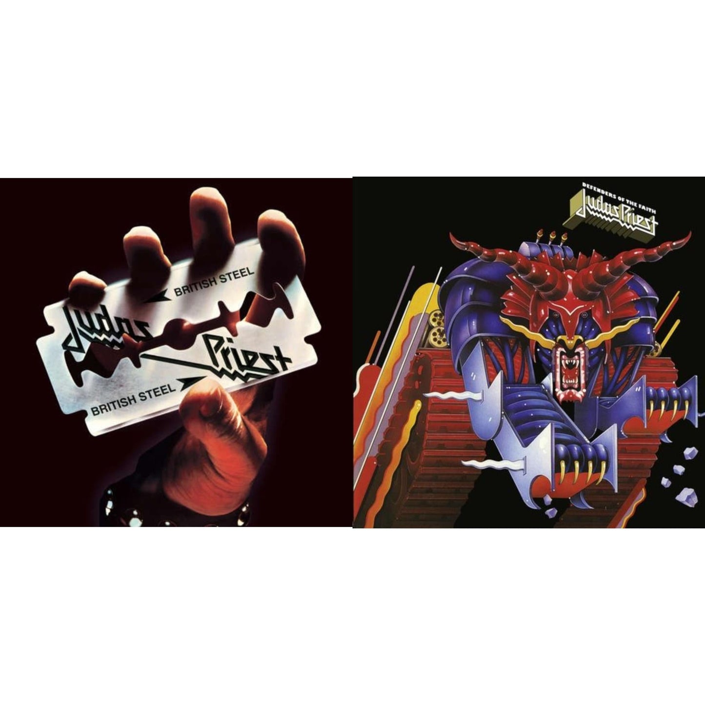 Judas Priest - Defenders Of The Faith (180G/Dl Code) & British Steel (180G)(Dl Code) - LP Vinyl Bundle