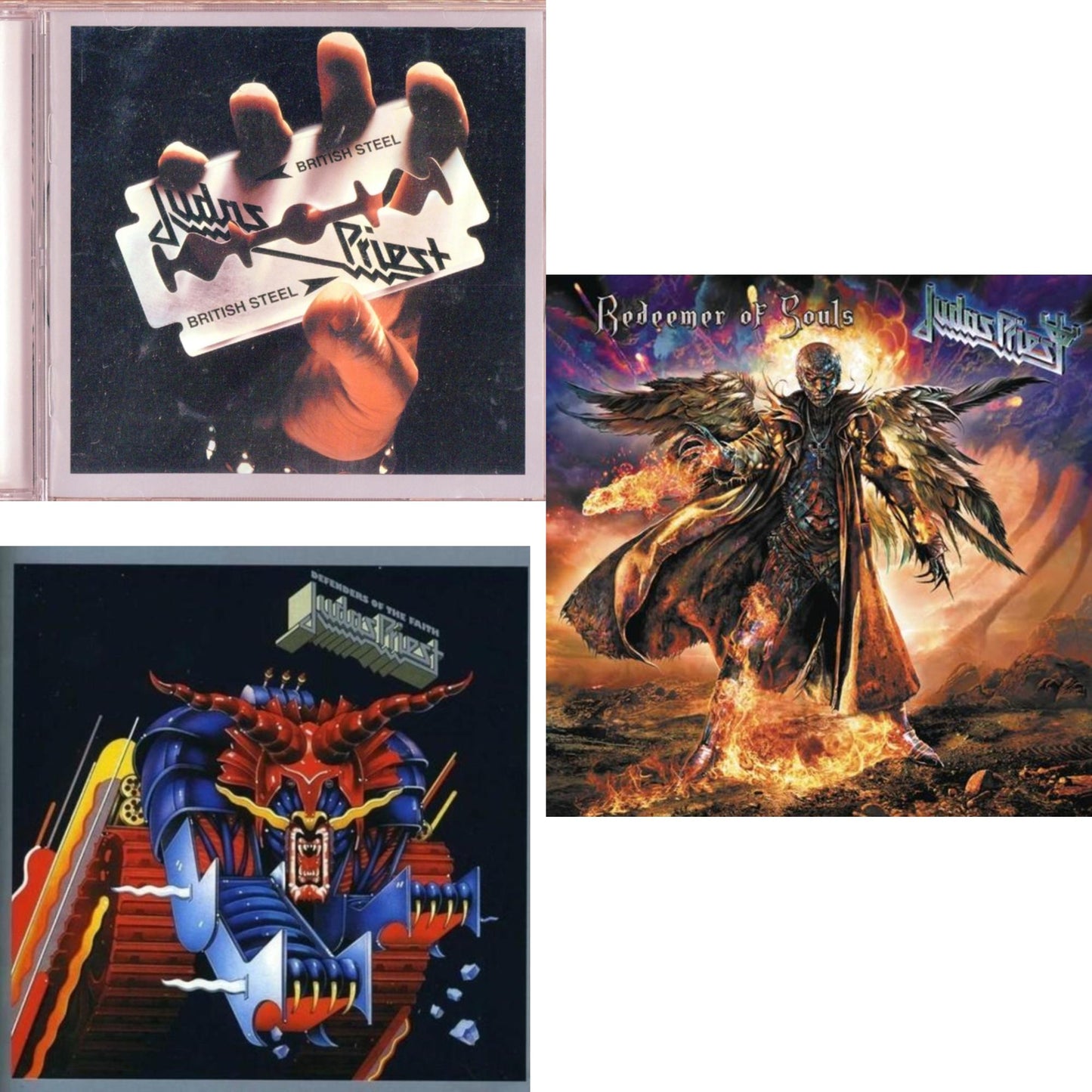 Judas Priest - Defenders Of The Faith & British Steel & Redeemer Of Souls - CD Bundle