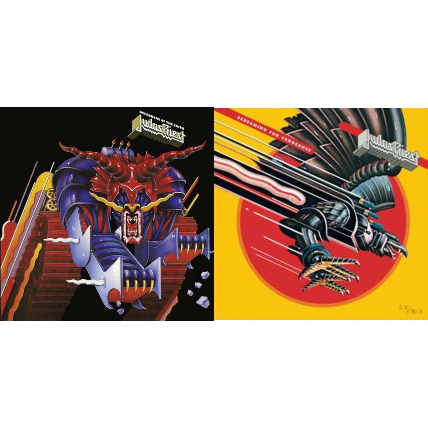 Judas Priest - Screaming For Vengeance (180G/Dl Card) & Defenders Of The Faith (180G/Dl Code) - LP Vinyl Bundle