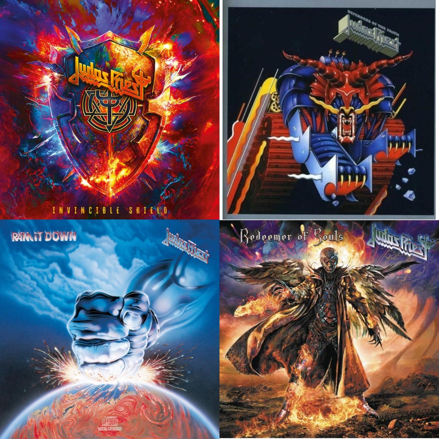 Judas Priest - Invincible Shield & Defenders Of The Faith & Ram It Down & Redeemer Of Souls - CD Bundle