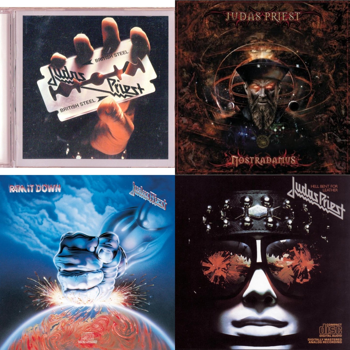 Judas Priest - British Steel & Nostradamus & Ram It Down & Hell Bent For Leather - CD Bundle