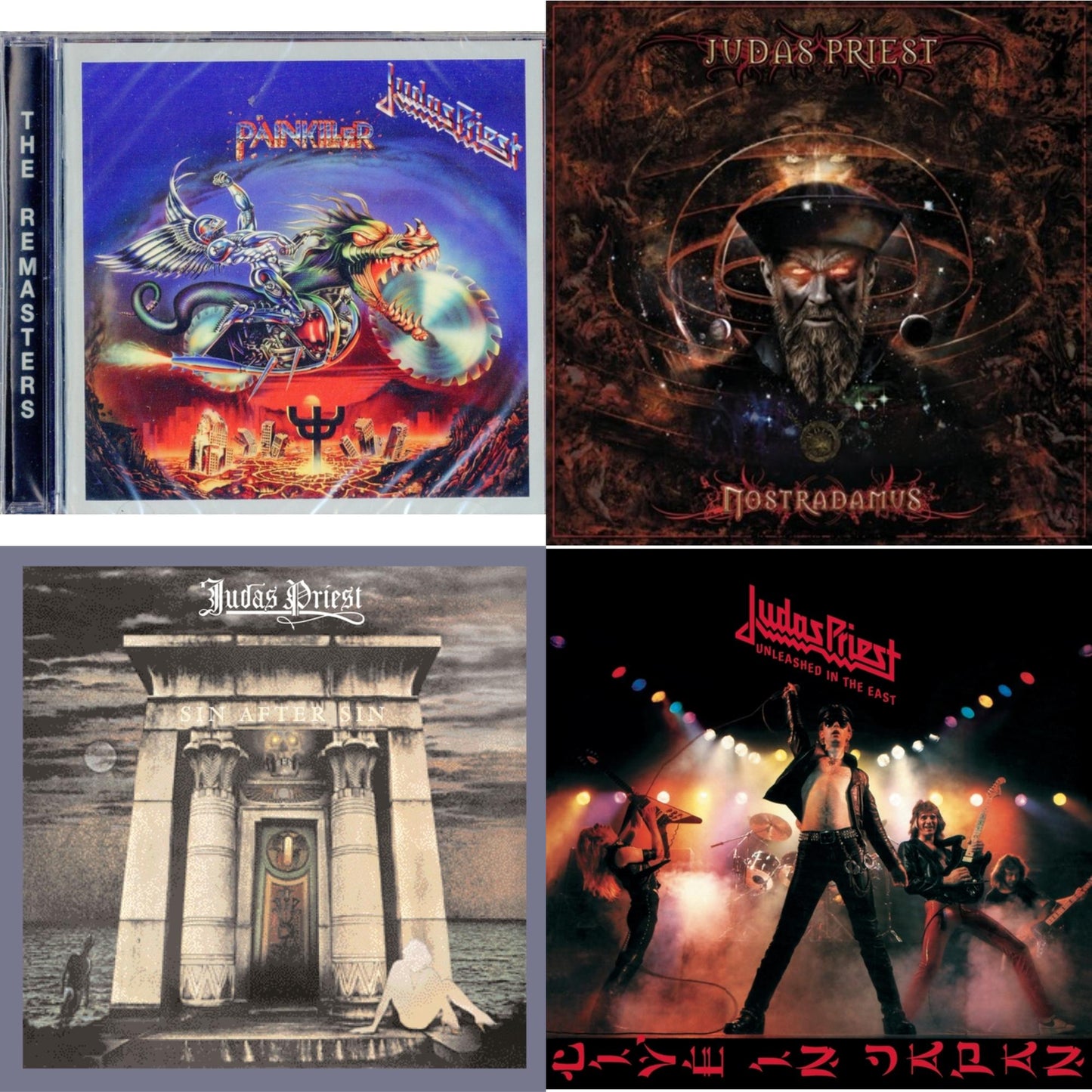 Judas Priest - Painkiller & Nostradamus & Sin After Sin & Unleashed In The East - CD Bundle