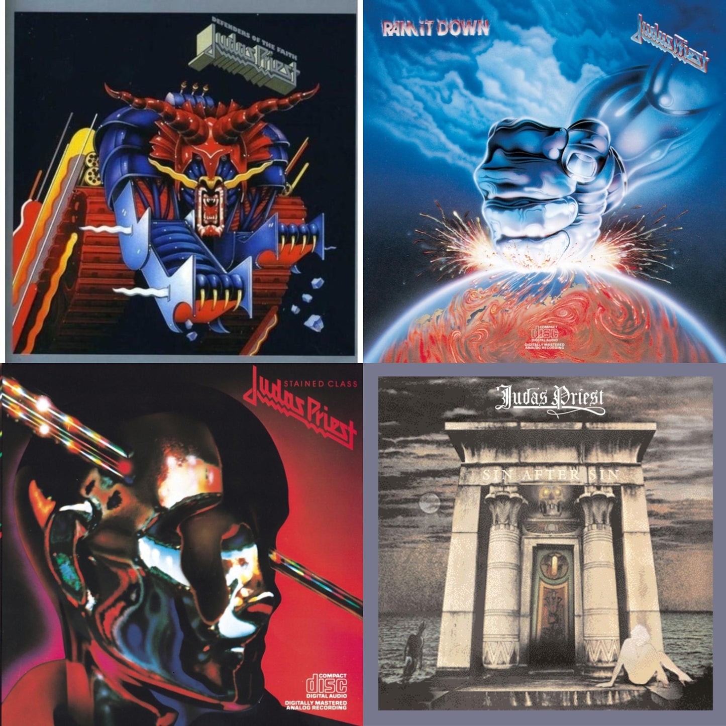 Judas Priest - Defenders Of The Faith & Ram It Down & Stained Class & Sin After Sin - CD Bundle