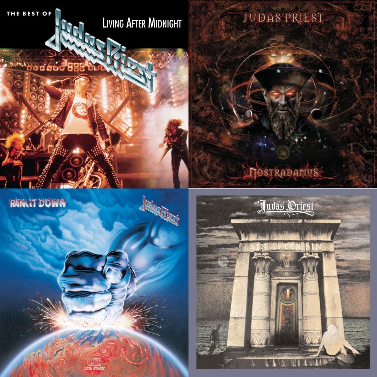 Judas Priest - Best Of Judas Priest: Living After Midnight & Nostradamus & Ram It Down & Sin After Sin - CD Bundle