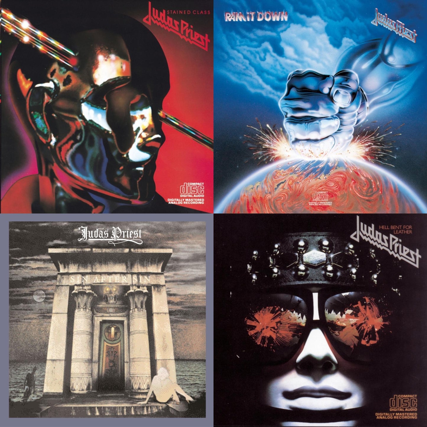 Judas Priest - Stained Class & Ram It Down & Sin After Sin & Hell Bent For Leather - CD Bundle