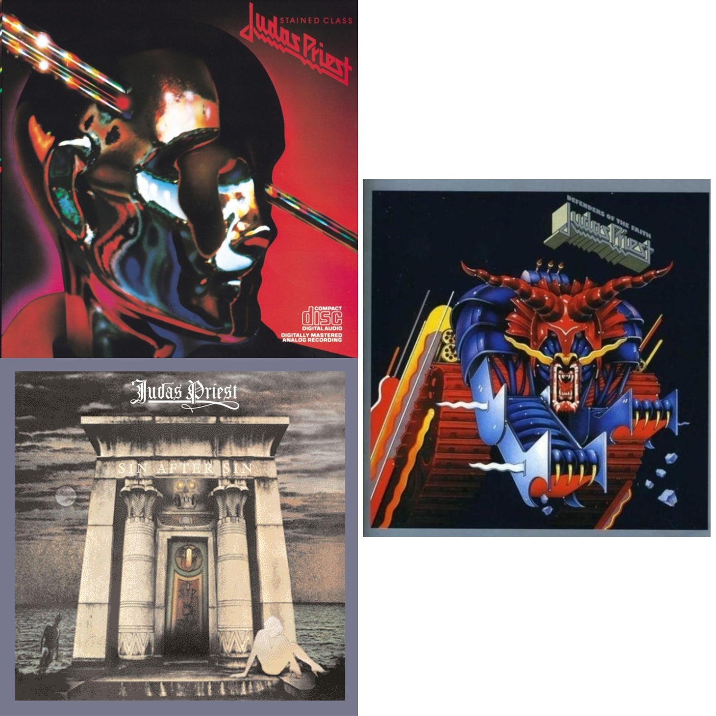 Judas Priest - Defenders Of The Faith & Stained Class & Sin After Sin - CD Bundle