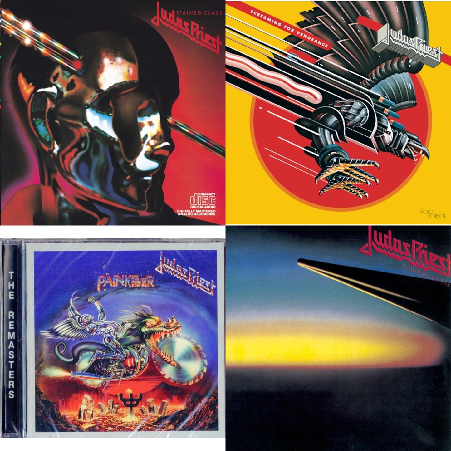 Judas Priest - Painkiller & Stained Class & Point Of Entry & Screaming For Vengeance - CD Bundle