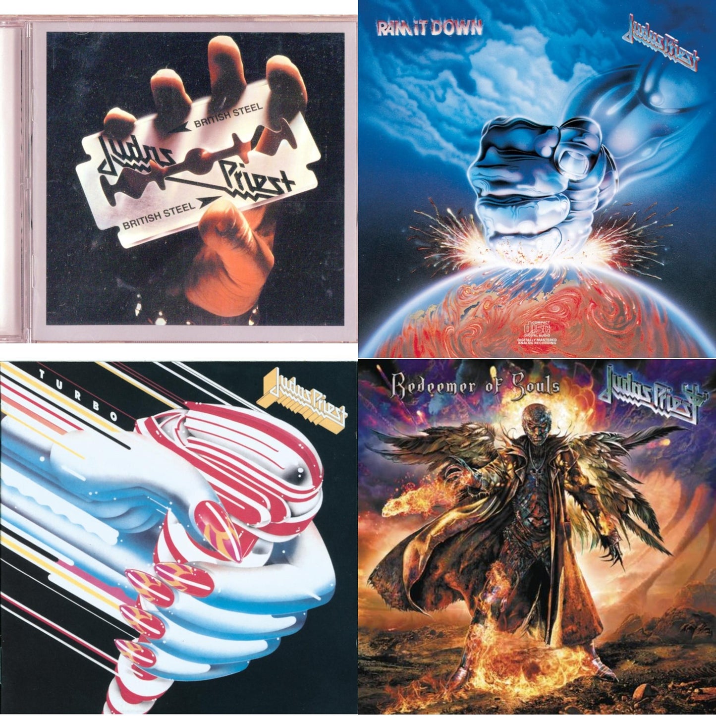 Judas Priest - British Steel & Ram It Down & Turbo & Redeemer Of Souls - CD Bundle
