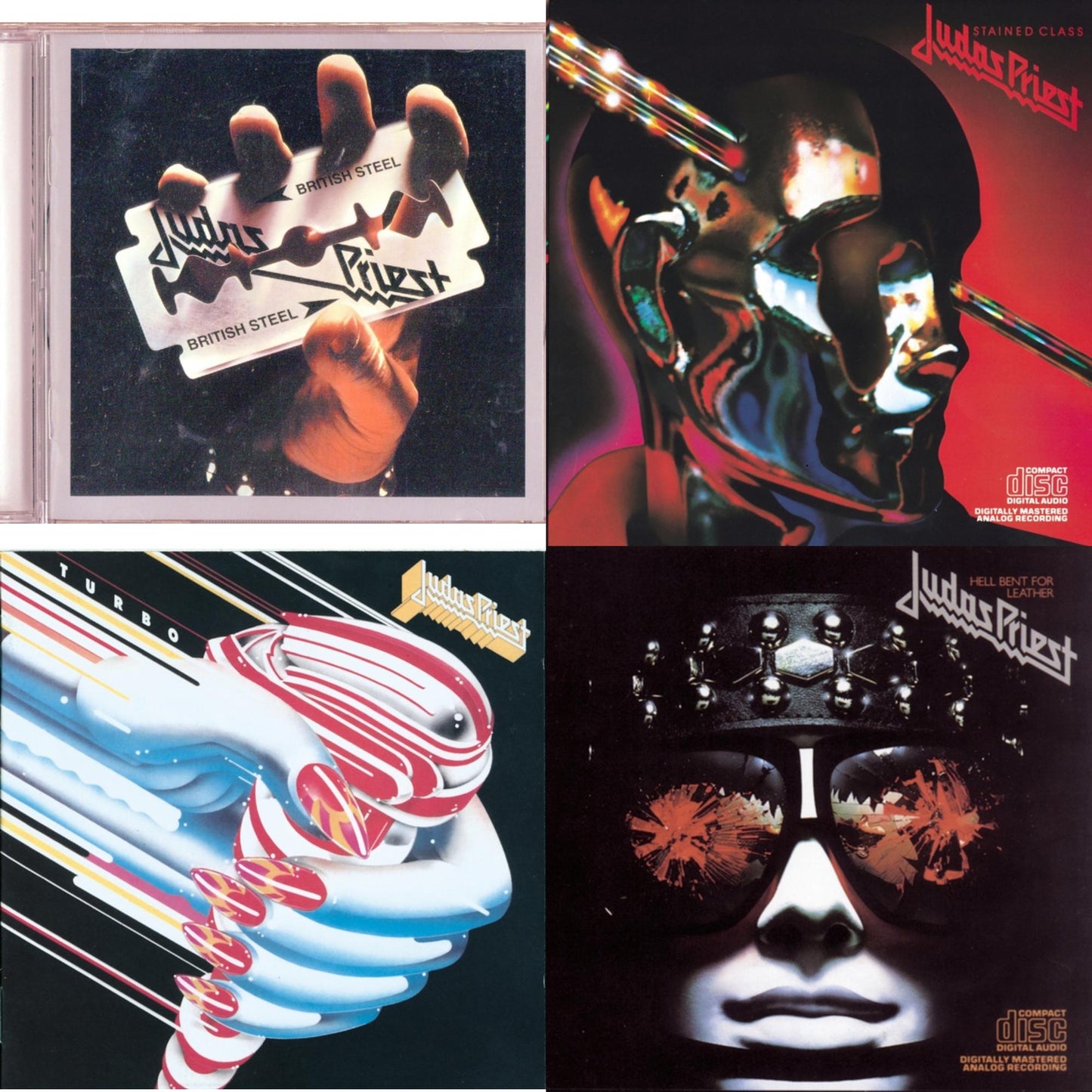 Judas Priest - British Steel & Stained Class & Turbo & Hell Bent For Leather - CD Bundle