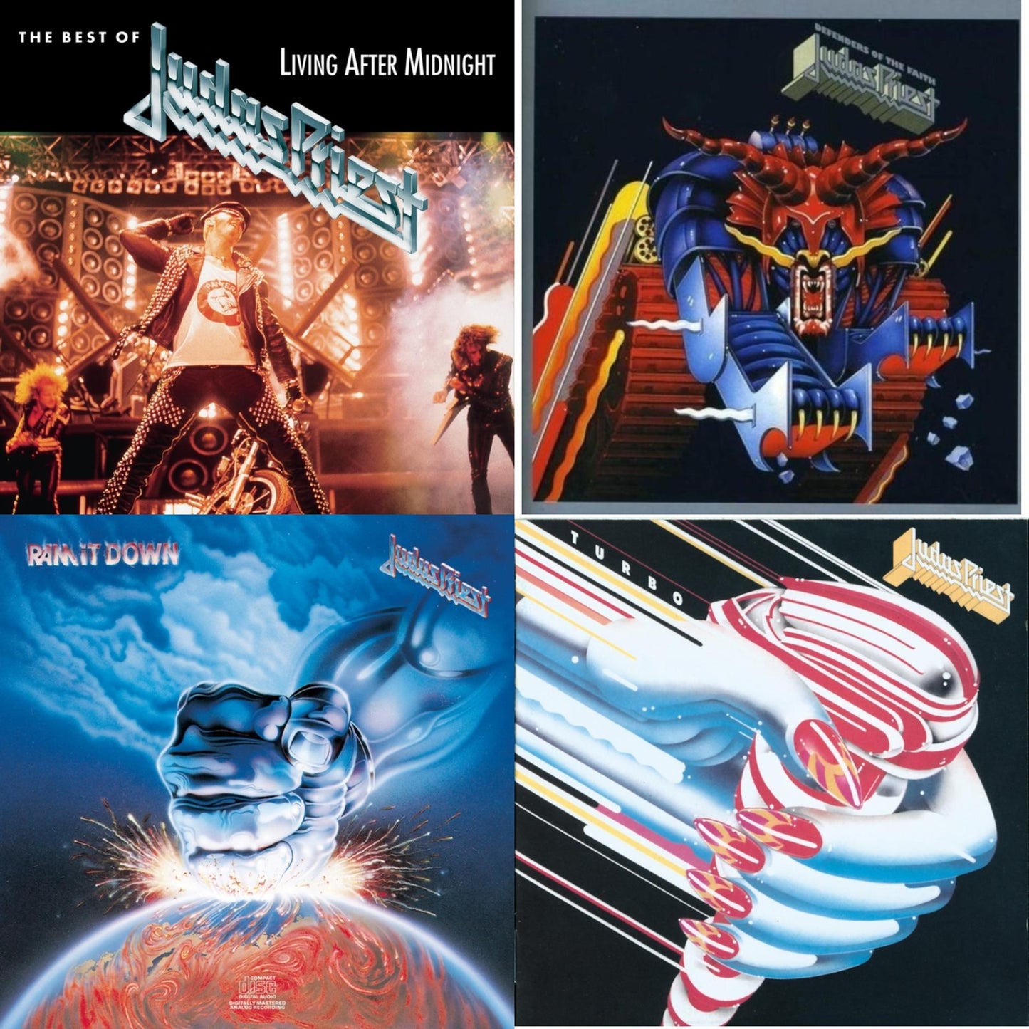 Judas Priest - Best Of Judas Priest: Living After Midnight & Defenders Of The Faith & Ram It Down & Turbo - CD Bundle
