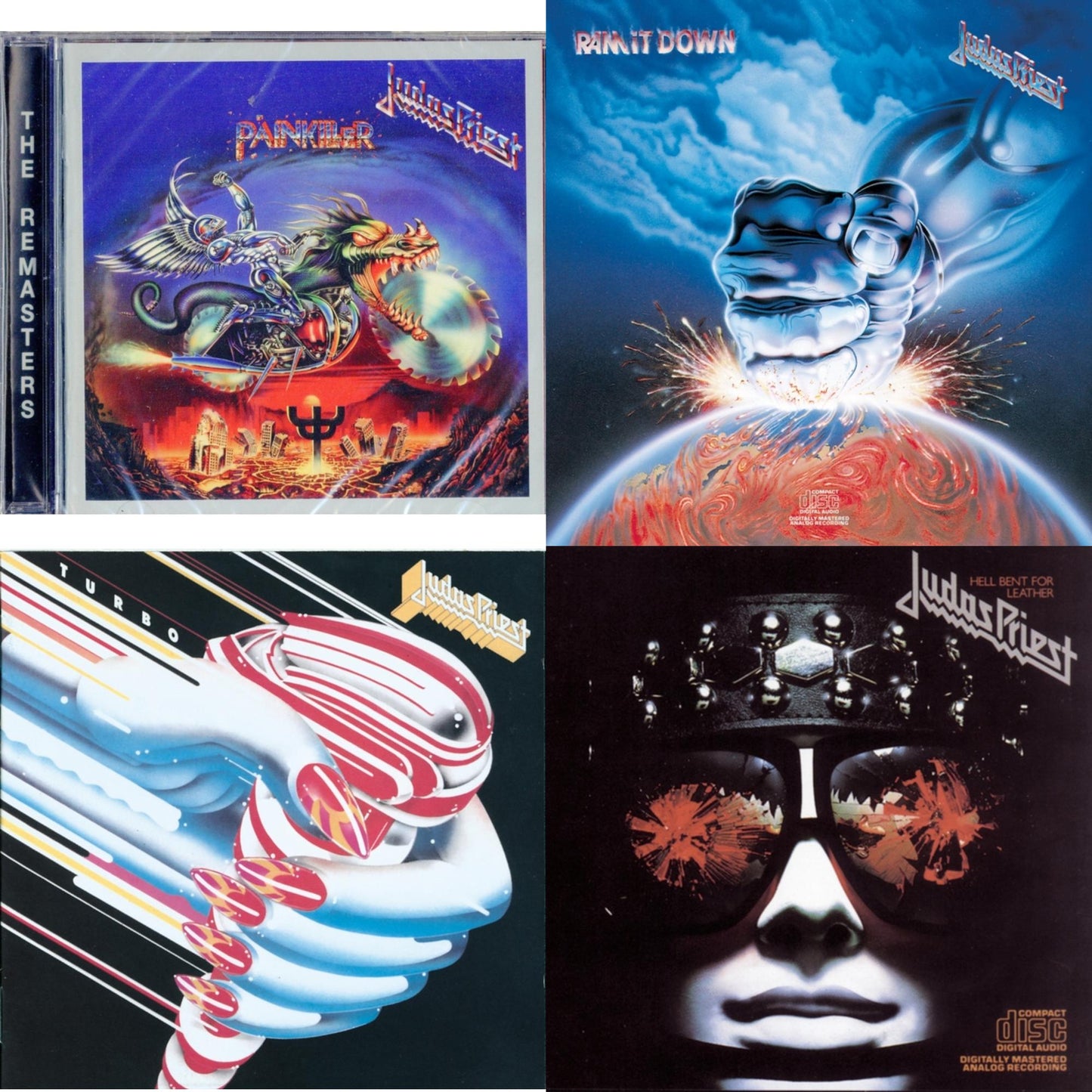 Judas Priest - Painkiller & Ram It Down & Turbo & Hell Bent For Leather - CD Bundle