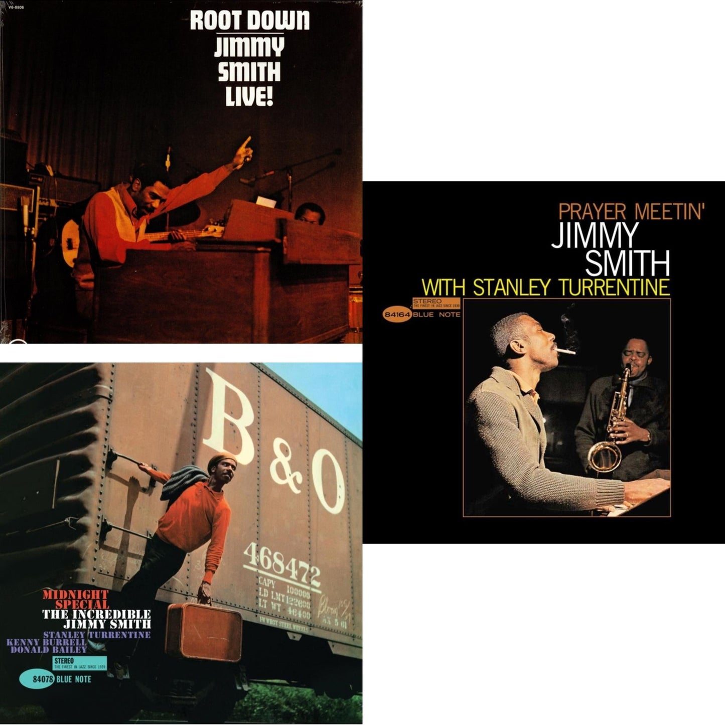 Jimmy Smith - Midnight Special (Blue Note Classic LP Vinyl Series) & Prayer Meetin (Blue Note Tone Poet Series) & Root Down