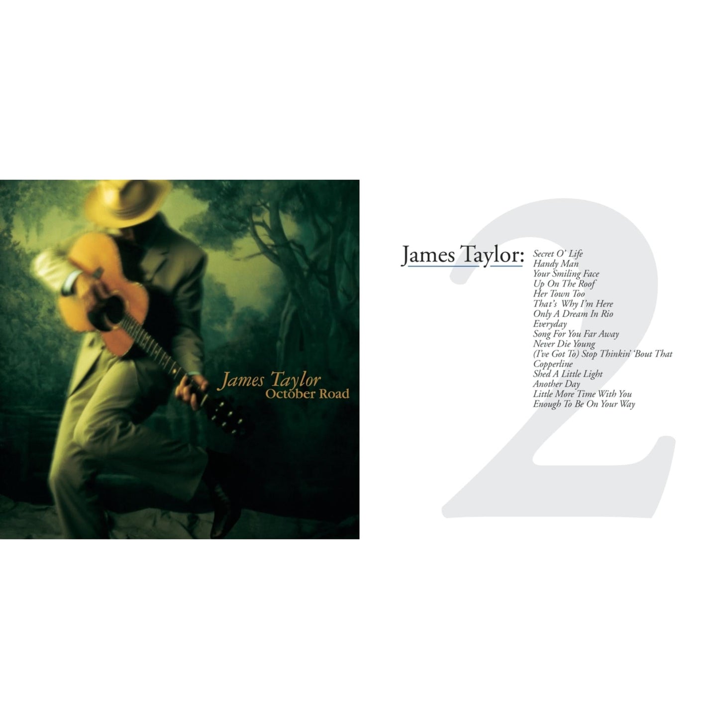 James Taylor - October Road & Greatest Hits Vol 2 - CD Bundle