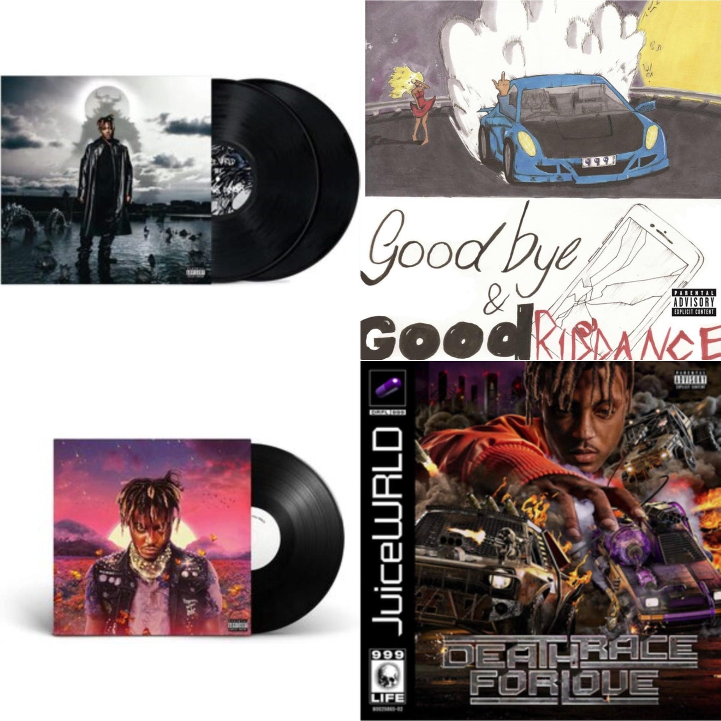 Juice Wrld - Fighting Demons (2LP) & Goodbye & Good Riddance (X) (5Th Anniversary Deluxe) & Legends Never Die (X) (2LP) & Death Race For Love (X) (2LP)