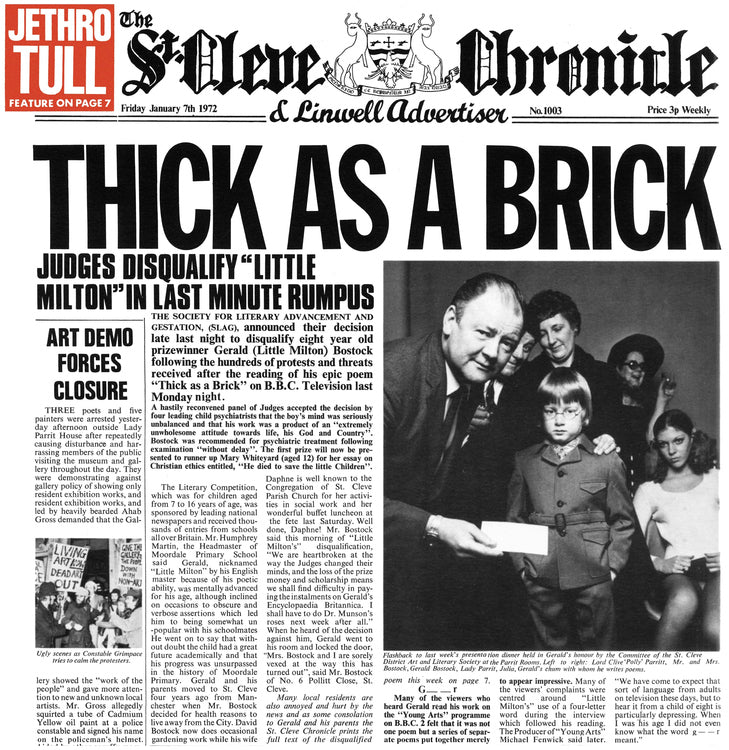 Thick As A Brick (50th Anniversary Edition) Vinyl Record