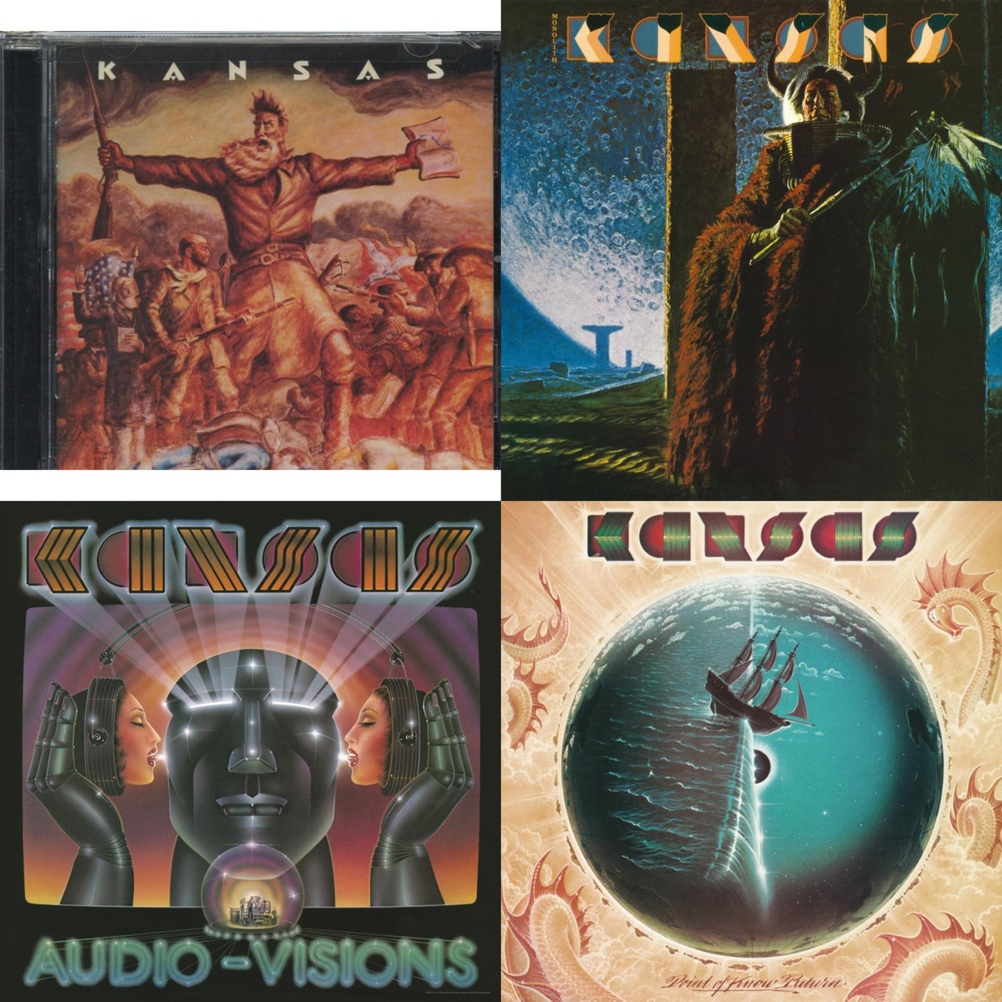Kansas - Kansas & Monolith & Audio - Visions & Point Of Know Return - CD Bundle