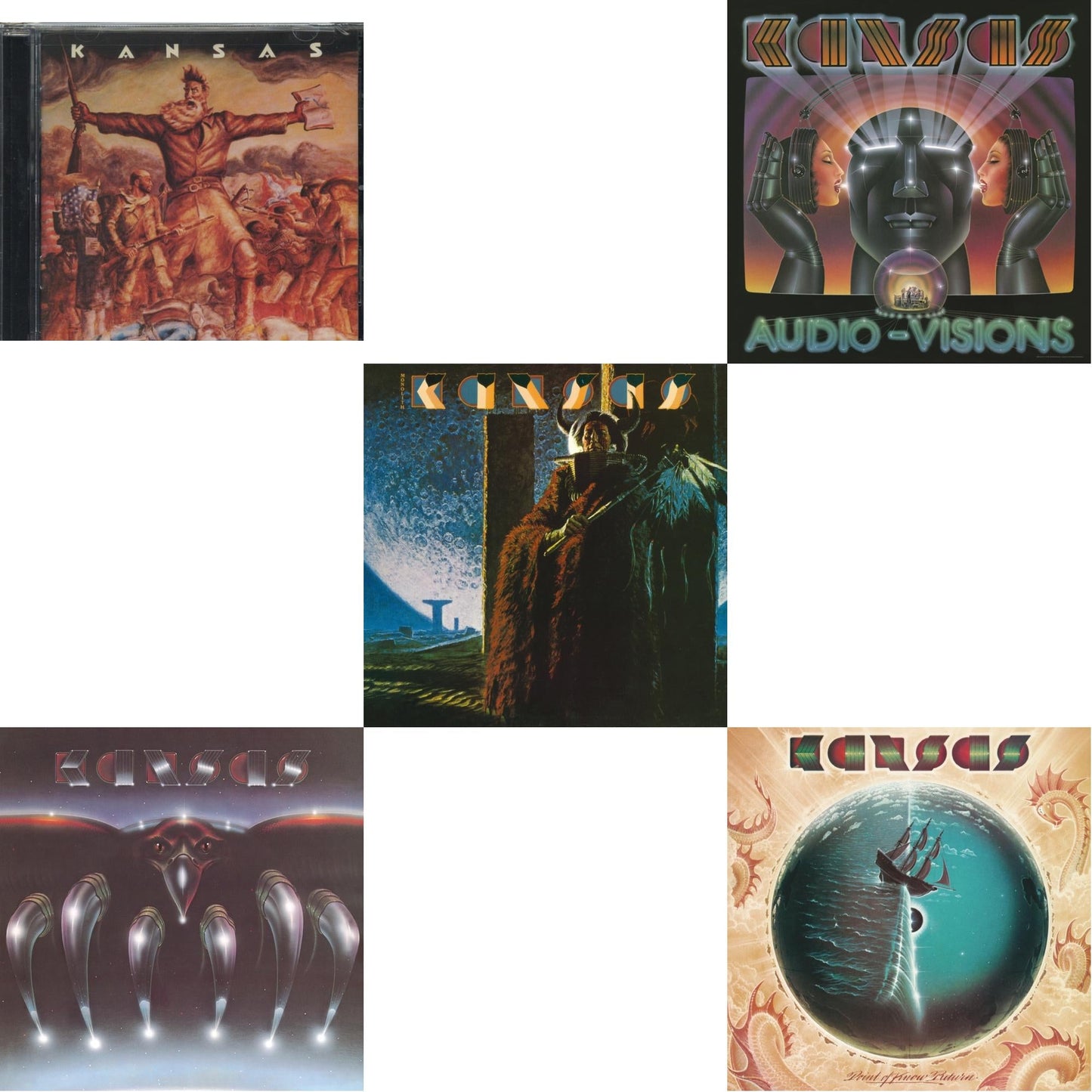 Kansas - Kansas & Song For America & Monolith & Audio - Visions & Point Of Know Return - CD Bundle