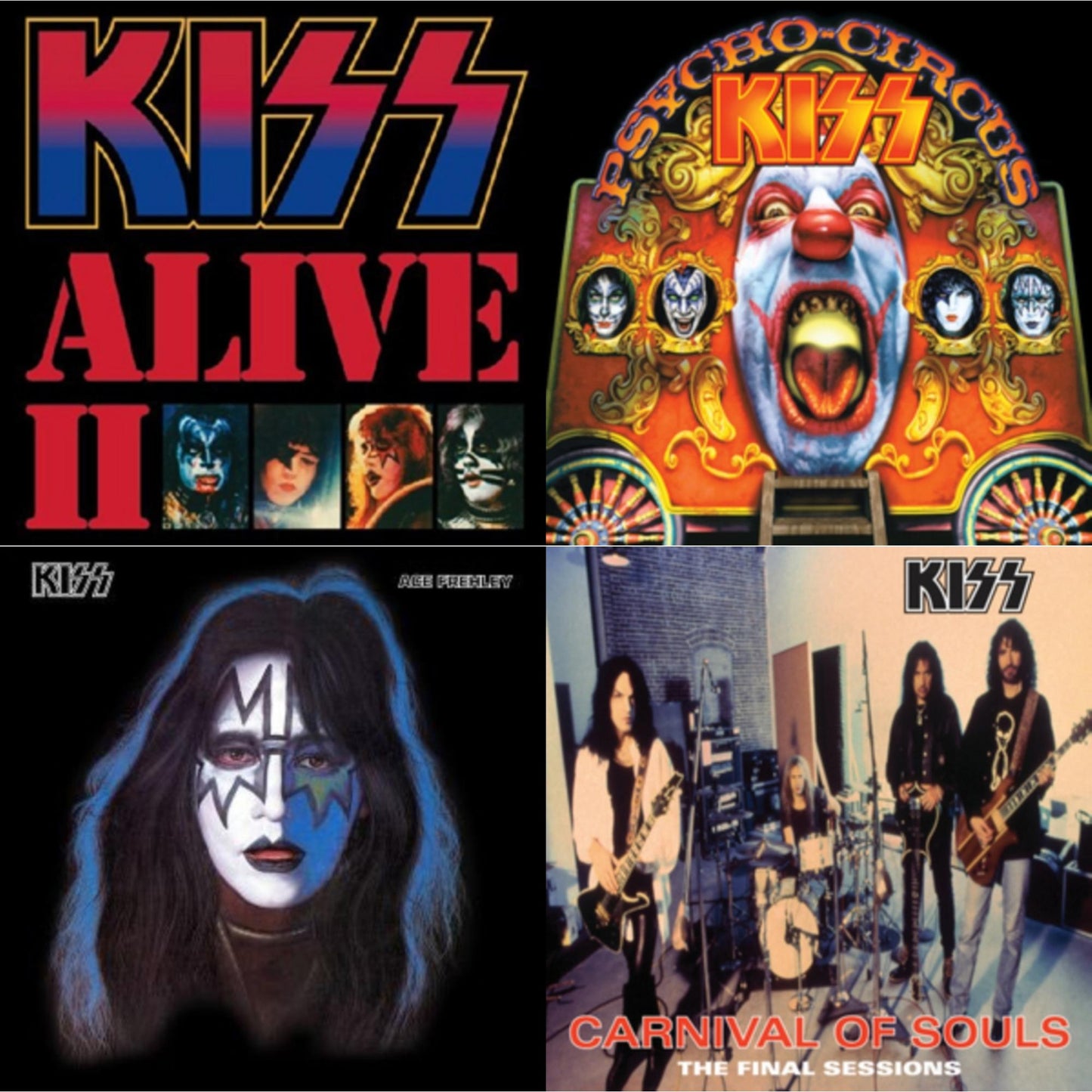Kiss - Psycho Circus & Carnival Of Souls & Alive Ii & Ace Frehley - LP Vinyl Bundle