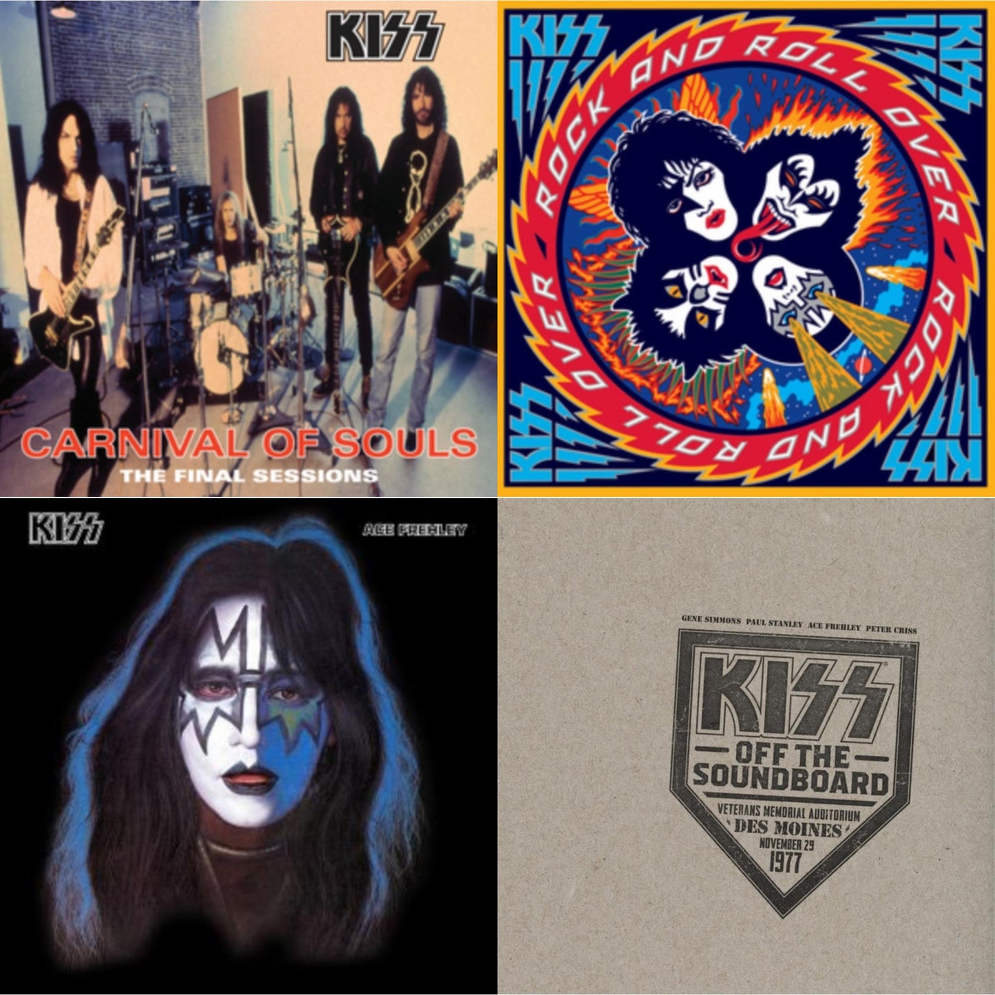 Kiss - Kiss Off The Soundboard: Live In Des Moines (2LP) & Carnival Of Souls & Rock & Roll Over & Ace Frehley
