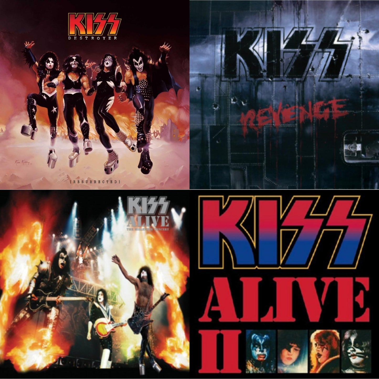Kiss - Destroyer (Resurrected) (Translucent Orange LP Vinyl) & Revenge & Alive: Millennium Concert & Alive Ii