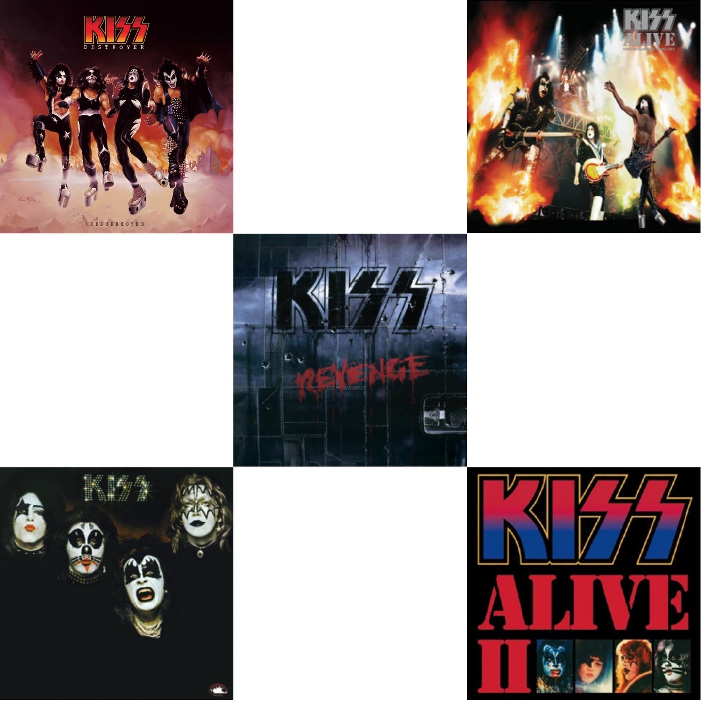 Kiss - Destroyer (Resurrected) (Translucent Orange LP Vinyl) & Kiss & Revenge & Alive: Millennium Concert & Alive Ii