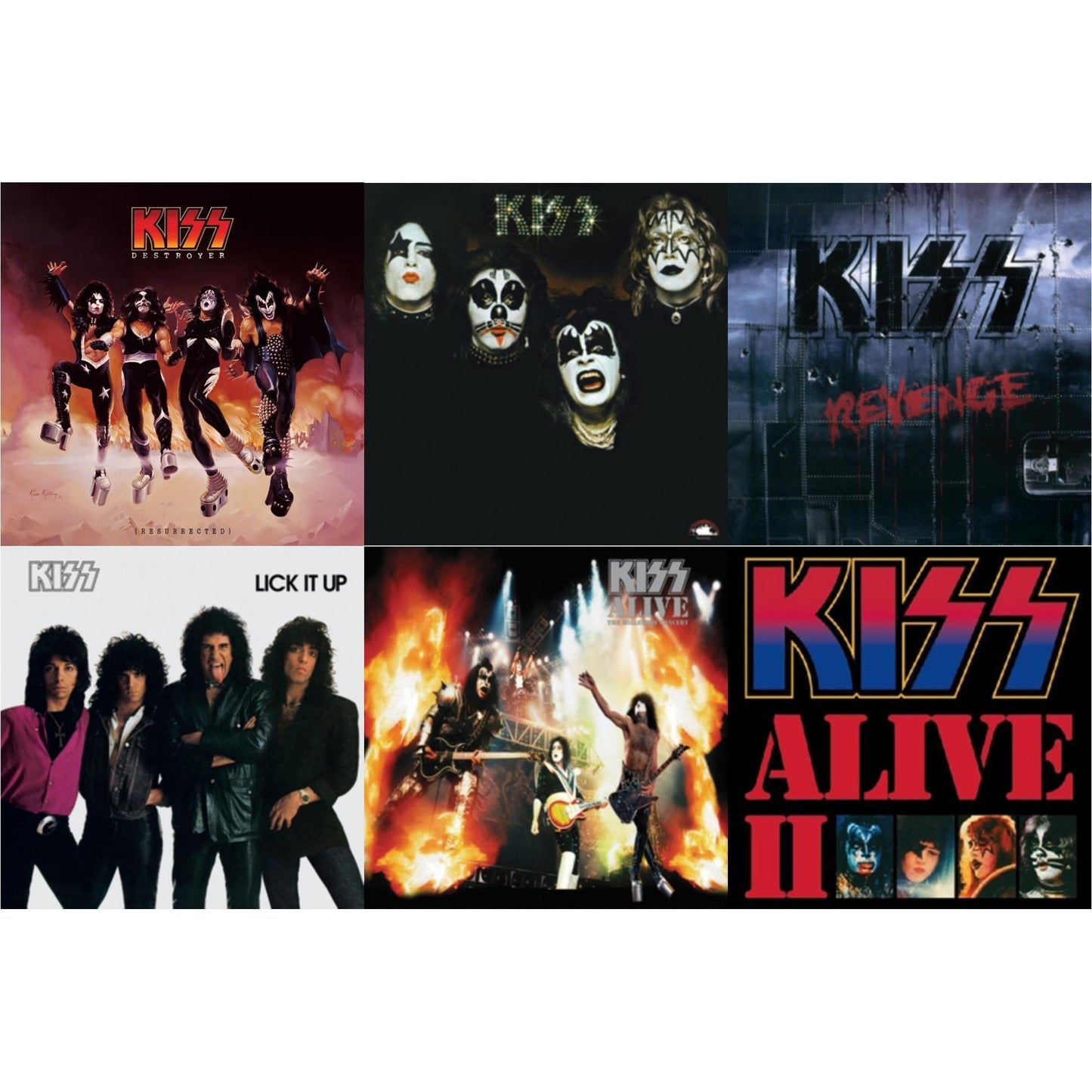 Kiss - Destroyer (Resurrected) (Translucent Orange LP Vinyl) & Kiss & Revenge & Lick It Up & Alive: Millennium Concert & Alive Ii