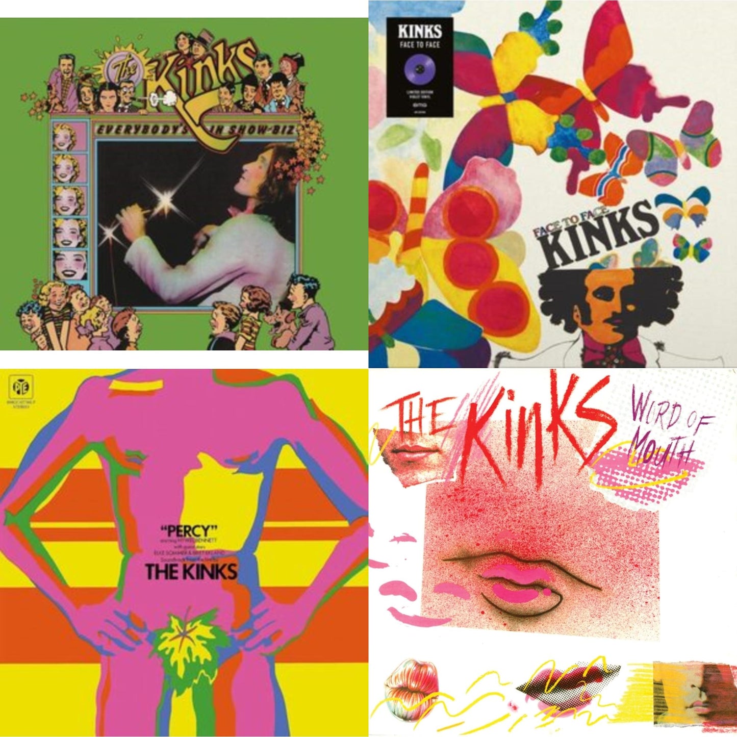 Kinks - Everybody's In Show-Biz (2022 Standalone/2LP) & Face To Face & Percy & Word Of Mouth (180G/Red LP Vinyl/Limited Edition/Gatefold Cover & Poster)
