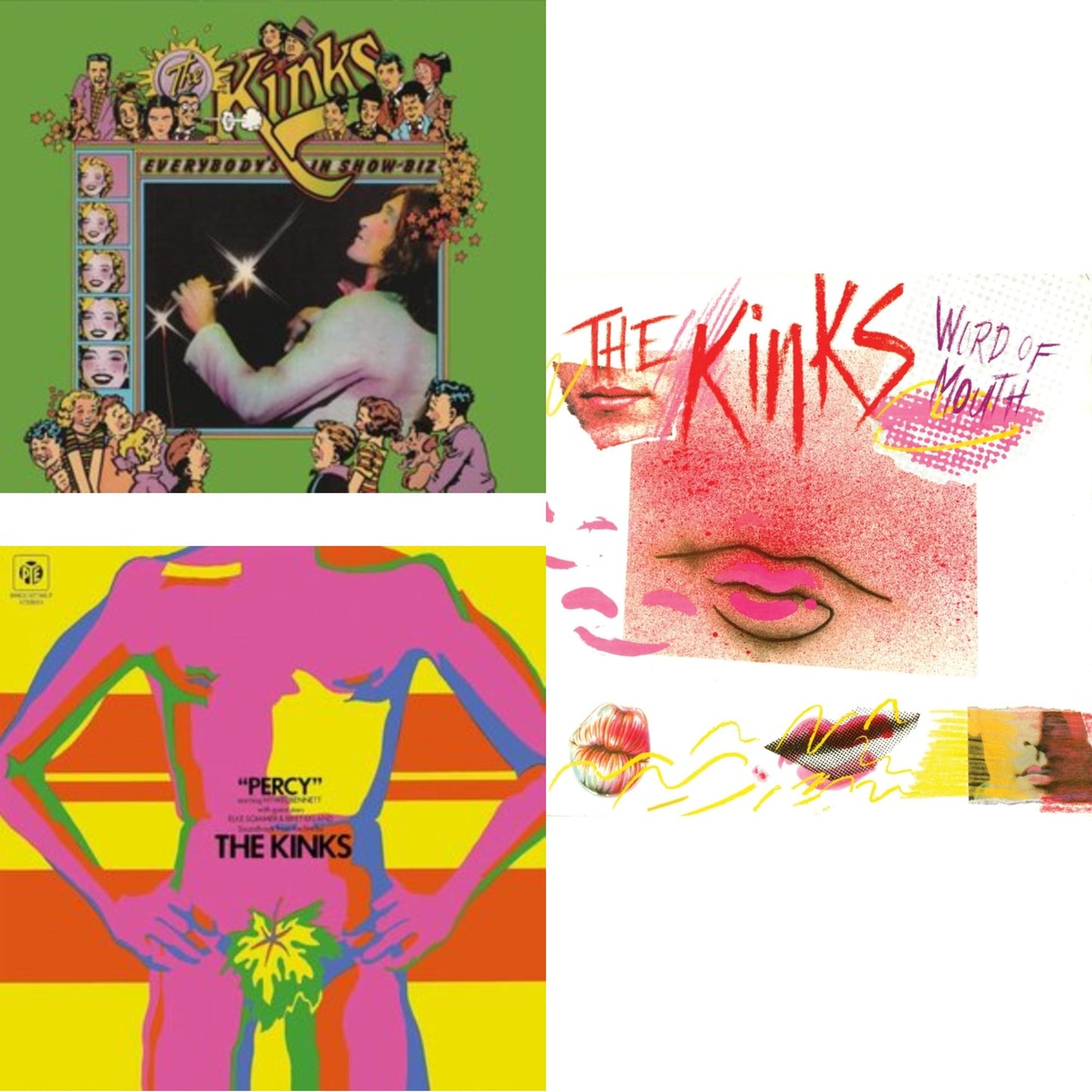 Kinks - Everybody's In Show-Biz (2022 Standalone/2LP) & Percy & Word Of Mouth (180G/Red LP Vinyl/Limited Edition/Gatefold Cover & Poster)