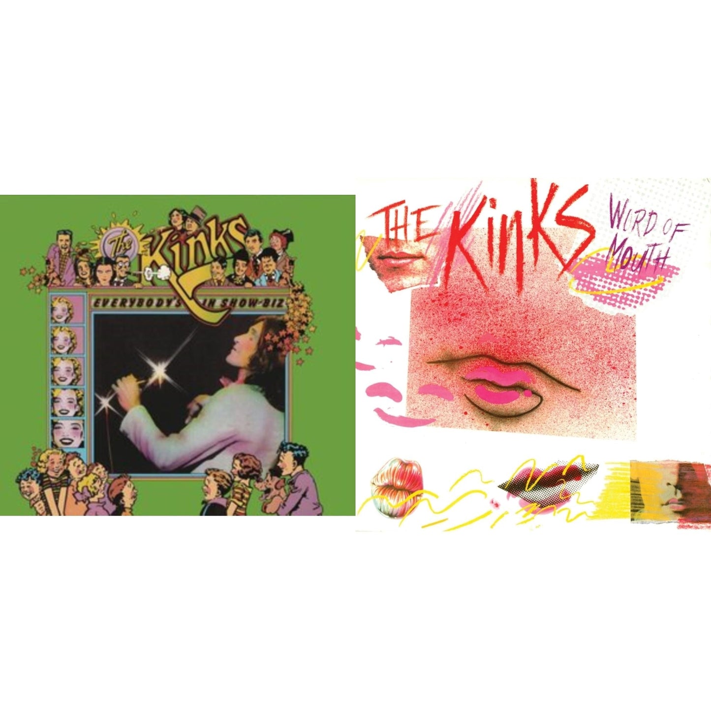 Kinks - Everybody's In Show-Biz (2022 Standalone/2LP) & Word Of Mouth (180G/Red LP Vinyl/Limited Edition/Gatefold Cover & Poster)