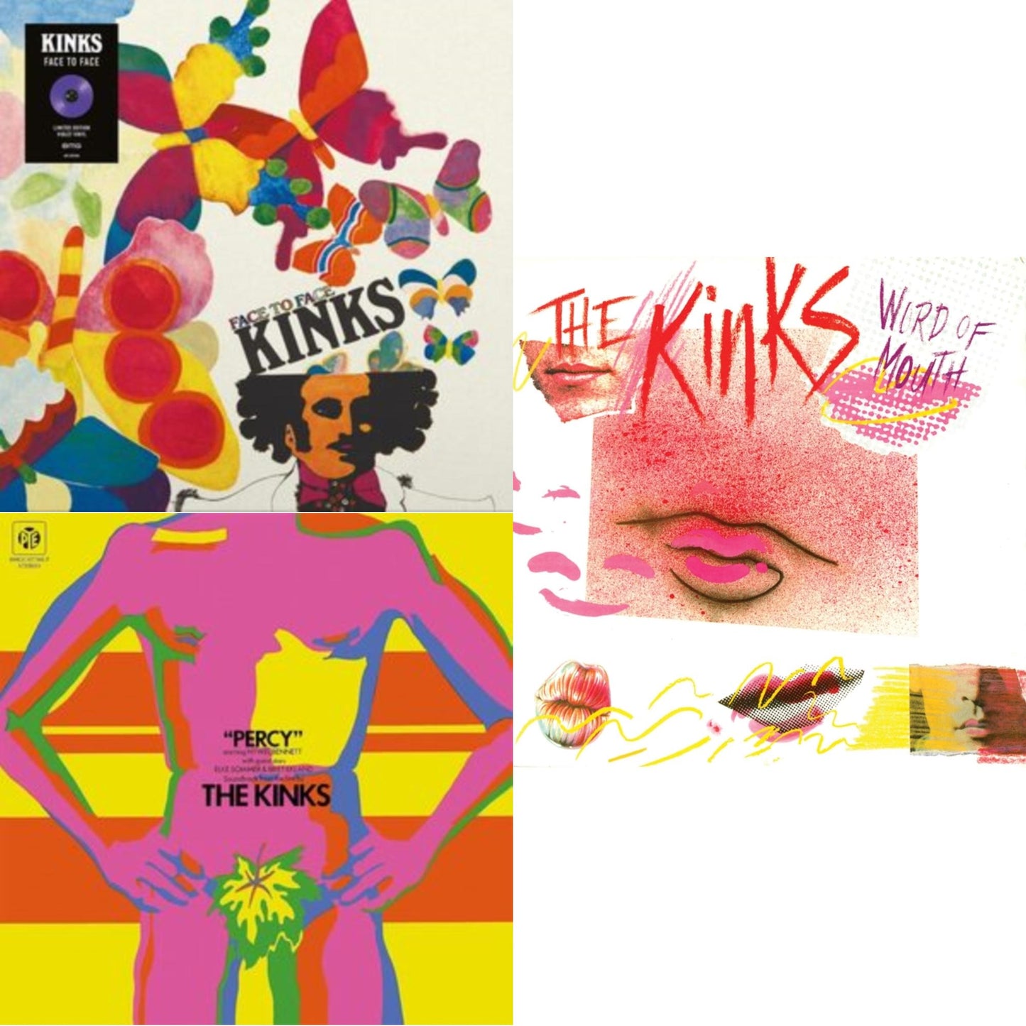 Kinks - Face To Face & Percy & Word Of Mouth (180G/Red LP Vinyl/Limited Edition/Gatefold Cover & Poster)