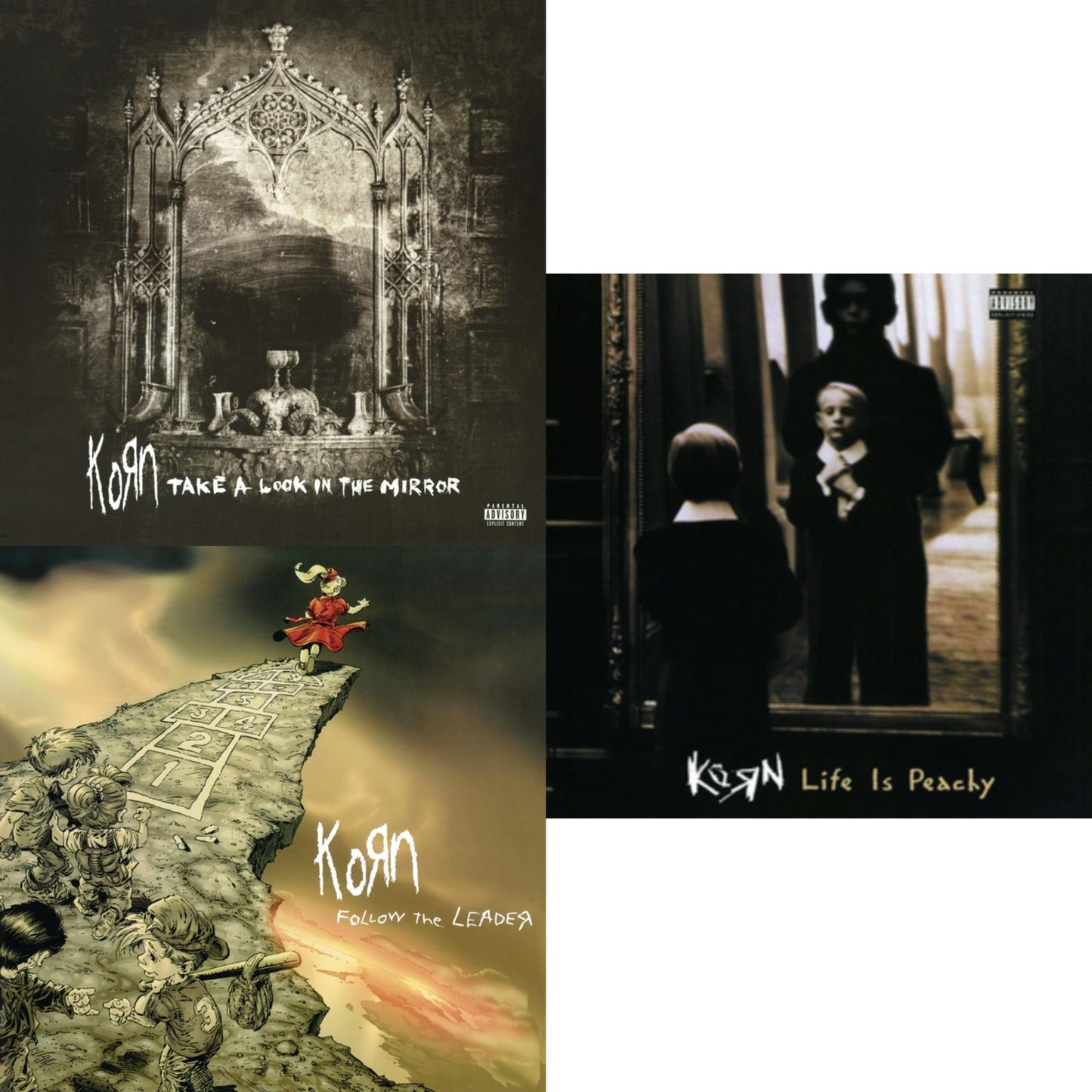 Korn - Take A Look In The Mirror (2 LP) (140G) & Follow The Leader (Pa) (2 LP/140G) & Life Is Peachy (180G)