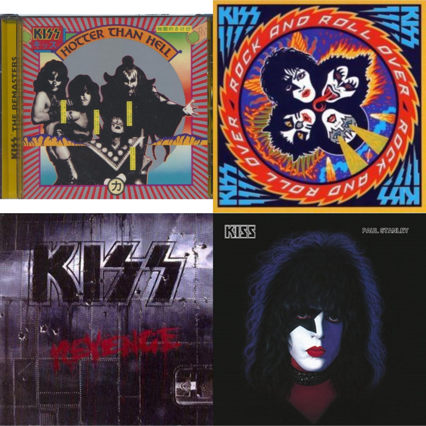 Kiss - Revenge & Hotter Than Hell & Rock & Roll Over & Paul Stanley - CD Bundle