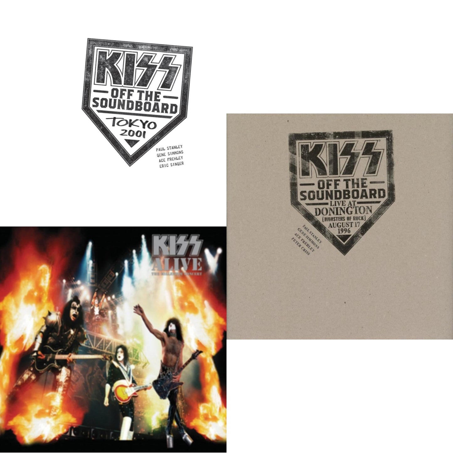 Kiss - Kiss Off The Soundboard: Tokyo 2001 (3LP) & Kiss Off The Soundboard: Donington 1996 (Live) (3LP) & Alive: Millennium Concert