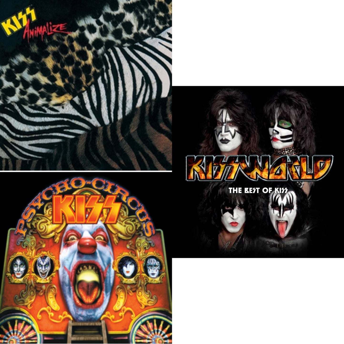 Kiss - Animalize & Psycho Circus & Kissworld - The Best Of Kiss (2 LP)