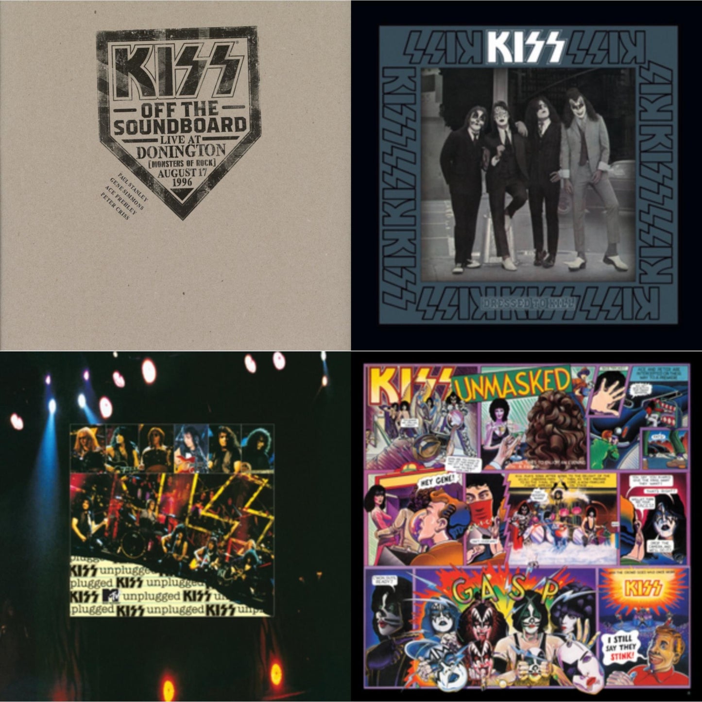 Kiss - Kiss Off The Soundboard: Donington 1996 (Live) (3LP) & Unmasked & Dressed To Kill & Mtv Unplugged